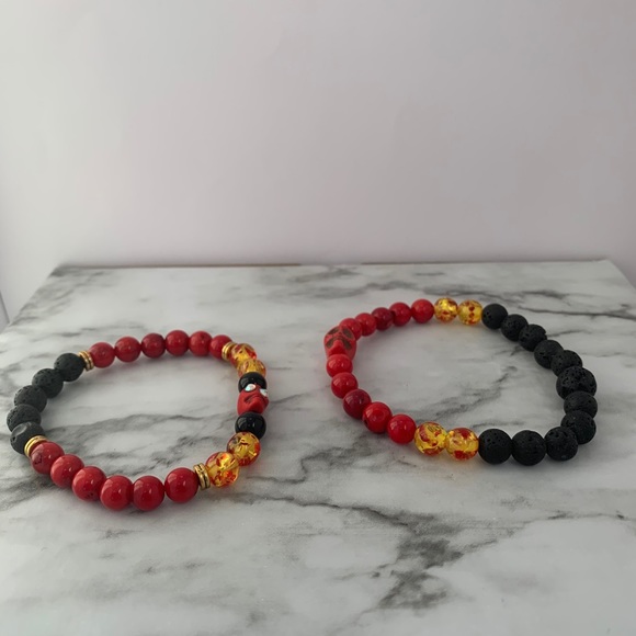 2/30$ 🔮 Red Dragon Gemstone Bracelet - Picture 4 of 8